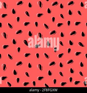 Watermelon pulp seamless pattern. Summer bright background. Stock Vector