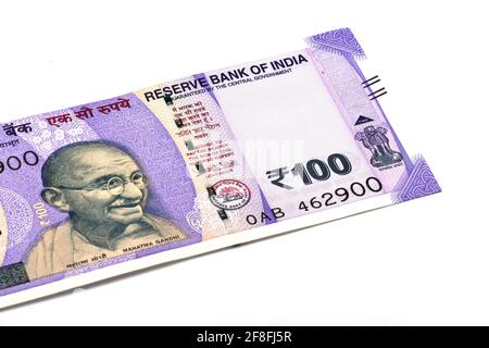 Indian 100 rupee paper currency new note front and back side design ...