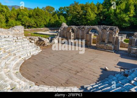 Roman theatre in Butrint, Albania Stock Photo