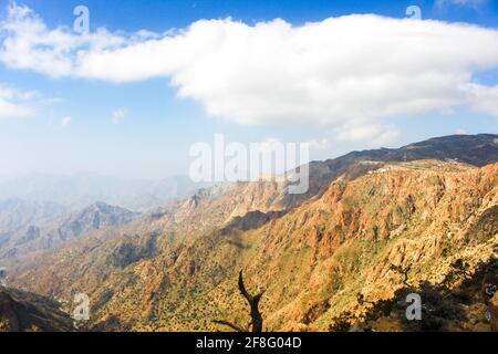 Al Hada Mountains landscapes near Taif, Western Saudi Arabia Stock Photo