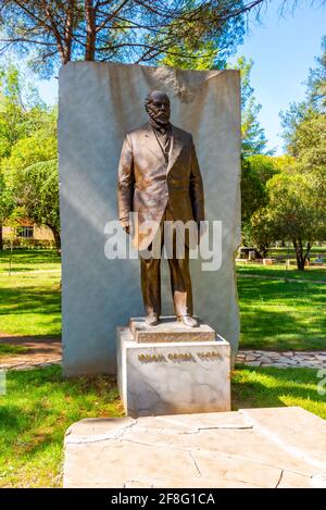 Statue of Ismail Qemal Vlora in Tirana, Albania Stock Photo