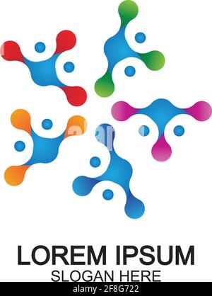 Molecule symbol logo template vector illustration design Stock Vector
