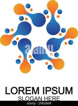 Molecule symbol logo template vector illustration design Stock Vector