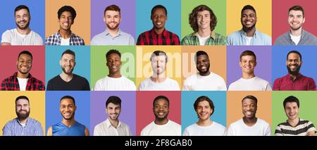 Composition of smiling multicultural young business people Stock Photo ...