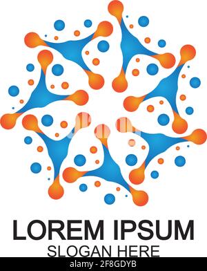 Molecule symbol logo template vector illustration design Stock Vector