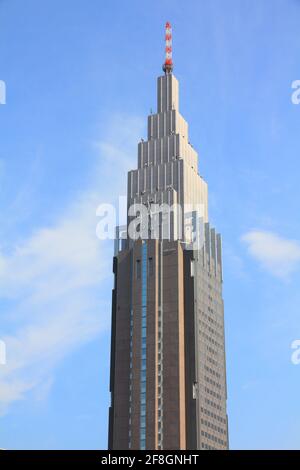 TOKYO, JAPAN - MAY 11, 2012: NTT Docomo Yoyogi Building in Sendakaya district of Shibuya, Tokyo. The building is owned by NTT Docomo group. Stock Photo