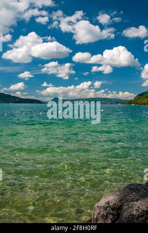Annecy lake, Haute-Savoie (74), Auvergne-Rhone-Alpes region, France Stock Photo