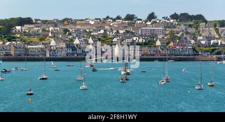 Panorama of the port of Camaret in Crozon peninsula, Finistere,Brittany France Stock Photo