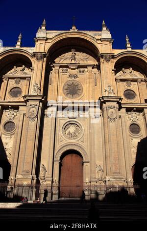 Granada Cathedral, or the Cathedral of the Incarnation, Catedral de Granada, Santa Iglesia Catedral Metropolitana de la Encarnaci?n de Granada, is the Stock Photo