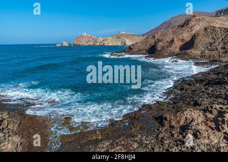 Cala de las Sirenas at Cabo de Gata natural park in Spain Stock Photo