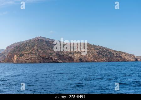 Castillo de Fajardo on a hill in Cartagena, Spain Stock Photo