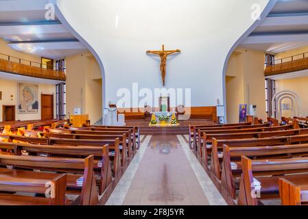 TIRANA, ALBANIA, SEPTEMBER 28, 2019: Interior of Saint Paul cathedral in Tirana, Albania Stock Photo