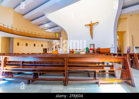 TIRANA, ALBANIA, SEPTEMBER 28, 2019: Interior of Saint Paul cathedral in Tirana, Albania Stock Photo