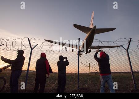 Russian strategic airlift jet aircraft Antonov An-124-100M Ruslan owned by Ukrainian Antonov Airlines in Gdynia, Poland. March 30th 2021 © Wojciech St Stock Photo