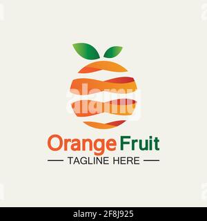 Orange logo design Vector icon illustration design Stock Vector