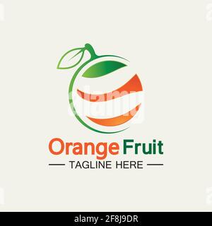 Orange logo design Vector icon illustration design Stock Vector