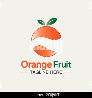 Orange logo design Vector icon illustration design Stock Vector