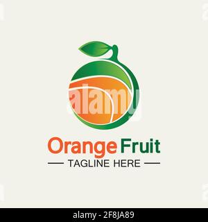 Orange logo design Vector icon illustration design Stock Vector