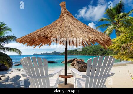 Paradise Sunny beach Stock Photo