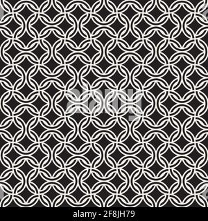Vector seamless geometric pattern. Stylish abstract decorative background. Repeating interwoven lines design. Stock Vector