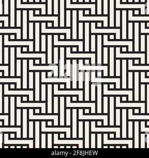 Vector seamless geometric pattern. Abstract retro background in Art Deco style. Repeating tiles with thin interlocking lines. Stock Vector