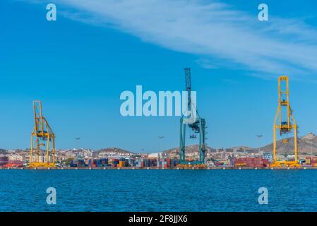 CARTAGENA, SPAIN, JUNE 19, 2019: View of Port of Cartagena in Spain Stock Photo