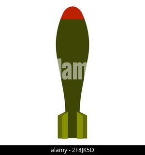 Bomb danger weapon vector icon explosive cartoon illustration. War bomb explode military dynamite symbol. Destruction object isolated white icon viole Stock Vector