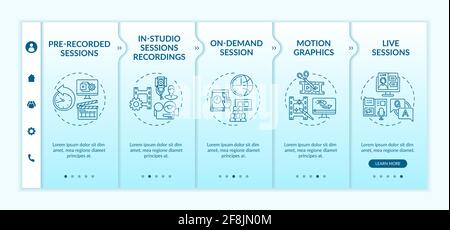 Remote event content onboarding vector template Stock Vector