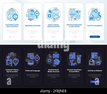 Smart content analytics onboarding vector template Stock Vector