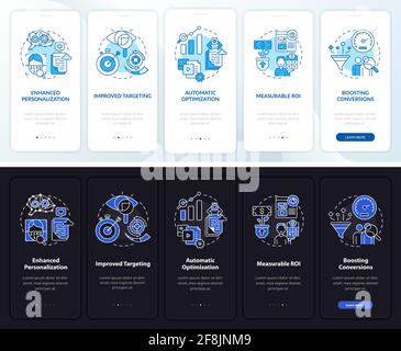 User behaviour analytics onboarding vector template Stock Vector