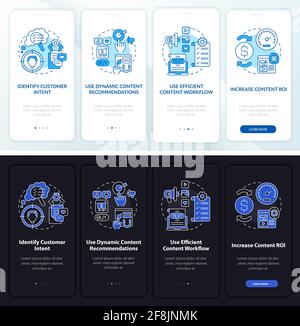 Smart content tips onboarding vector template Stock Vector
