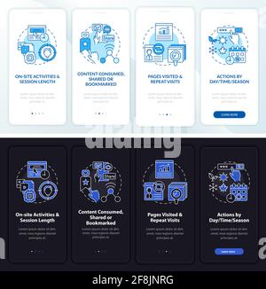 User behaviour analysis onboarding vector template Stock Vector