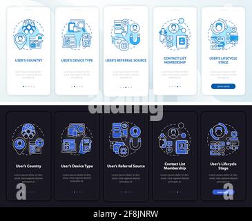Smart content onboarding vector template Stock Vector