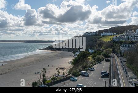 St. Ives Cornwall, Southwast,Cornish beach,seascape,Cornish beach,St Ives Cornwall, Porthminster Beach, Stock Photo