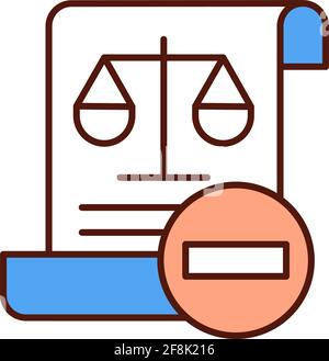 prosecution law color icon vector illustration Stock Vector Image & Art ...