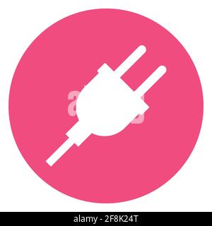 Electric plug vector icon isolated on white background. Energy adapter, web symbol . Stock Vector