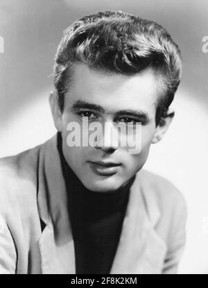 James Dean. Portrait of the American actor, James Byron Dean (1931-1955), publicity still, c. 1953 Stock Photo