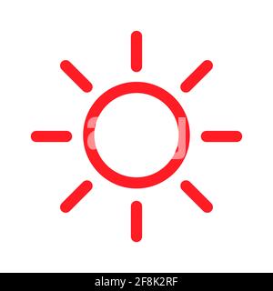 Brightness intensity icon. Isolated vector symbol on white background . Stock Vector