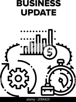 Business Update Vector Black Illustration Stock Vector