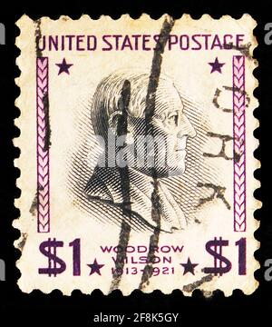 United States Postage Stamp Woodrow Wilson 1856 1924 28th