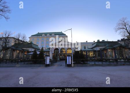 FINLAND, HELSINKI - JANUARY 04, 2020: Historical restaurant Kappeli in Helsinki Stock Photo