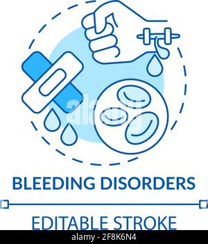 Bleeding disorders concept icon Stock Vector