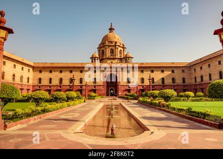 The North Block of the building of the Secretariat. Central Secretariat is where the Cabinet Secretariat is housed, which administers the Government o Stock Photo