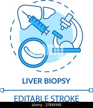 Liver biopsy concept icon Stock Vector