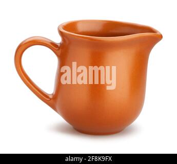 clay jar path isolated on white Stock Photo