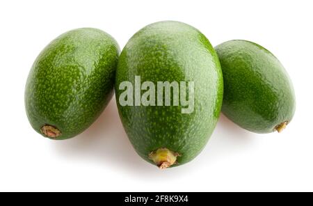 avocado path isolated on white Stock Photo
