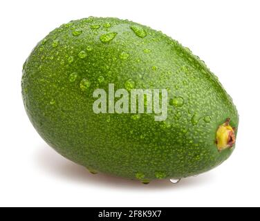 avocado path isolated on white Stock Photo