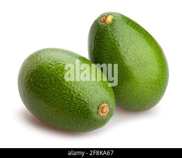 avocado path isolated on white Stock Photo