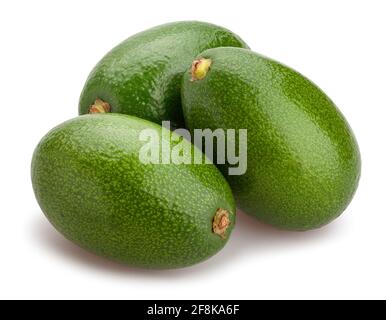 avocado path isolated on white Stock Photo