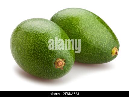 avocado path isolated on white Stock Photo